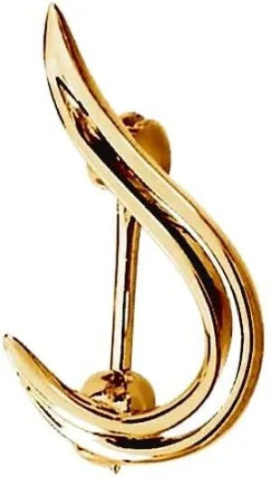 14k Yellow Gold 15x9mm Polished Brooch Pin Brooches and-Pin for Women