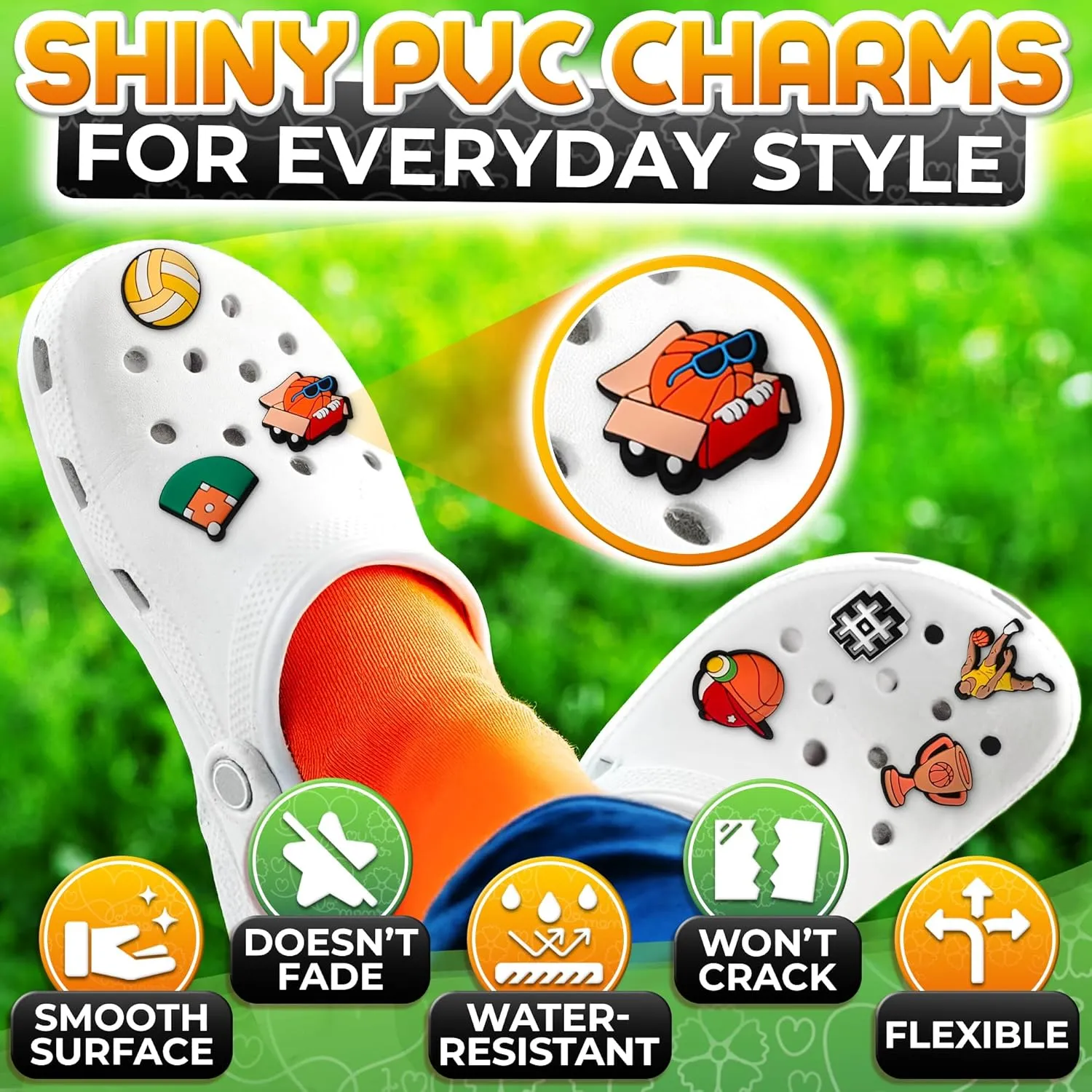 1675 Pcs Shoe Charms  Unique Fun Shoe Decorations for Adults | Cute Alphabet, Food, Sport, Gamer & Car Theme Charms for Shoes  Versatile Themes for Men & Women Clogs, Bags, Backpacks & Bracelets