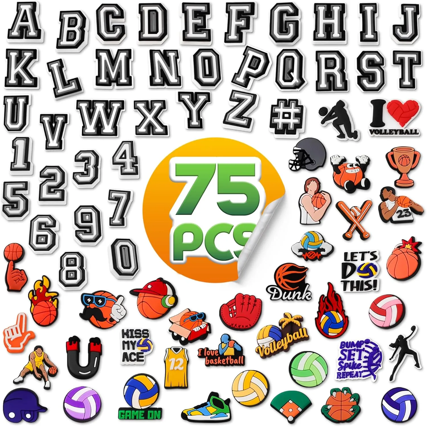 1675 Pcs Shoe Charms  Unique Fun Shoe Decorations for Adults | Cute Alphabet, Food, Sport, Gamer & Car Theme Charms for Shoes  Versatile Themes for Men & Women Clogs, Bags, Backpacks & Bracelets