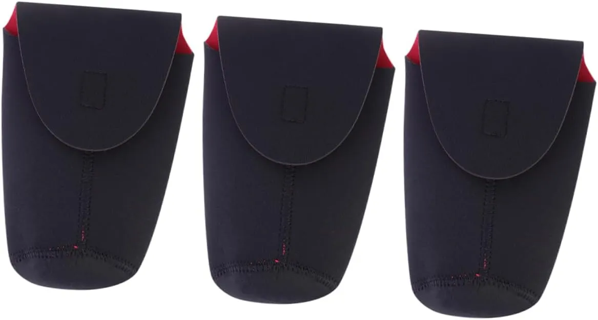 3pcs Camera Lens Bags Thick Neoprene Pouches for Shockproof Protection Durable Lens Cases to Guard Against Scratches and