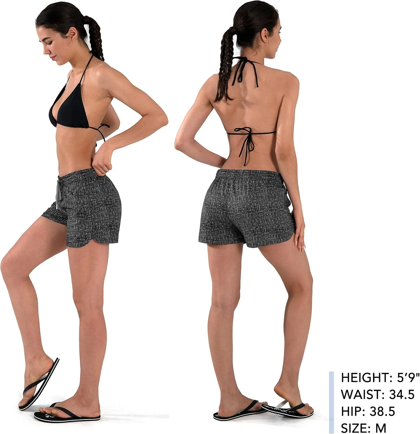 Actleis Womens Swim Shorts UPF50  Board Shorts Quick Dry Beach Shorts Drawstring Sports Summer Bottom