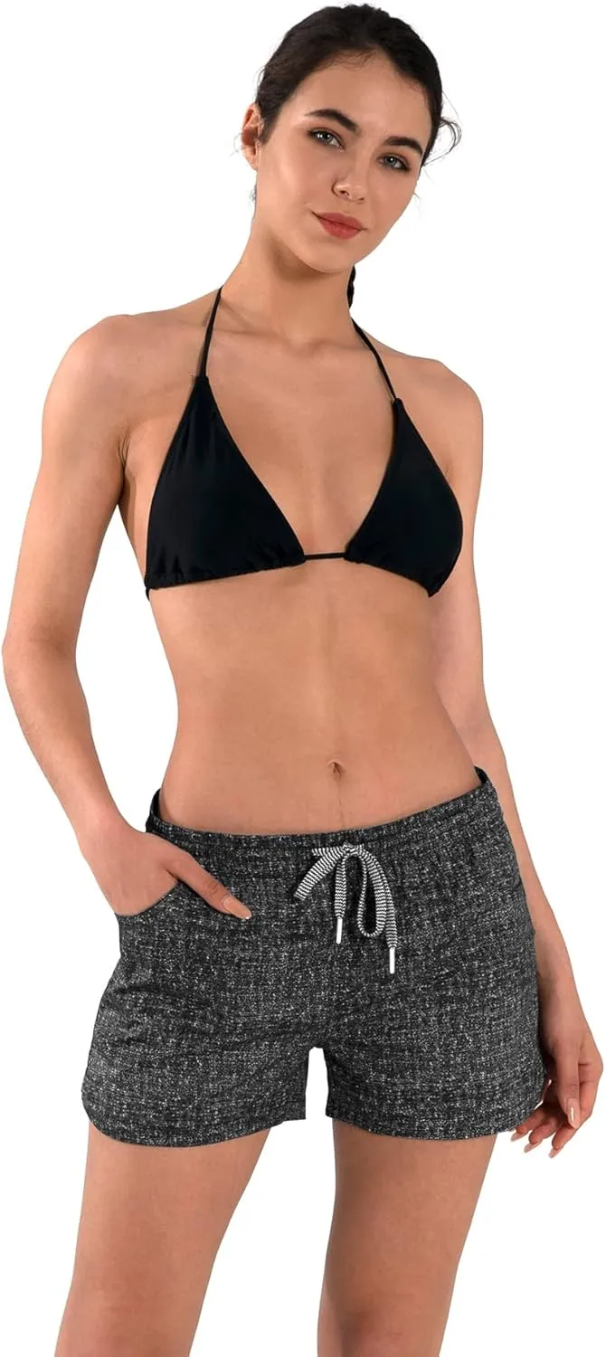 Actleis Womens Swim Shorts UPF50  Board Shorts Quick Dry Beach Shorts Drawstring Sports Summer Bottom
