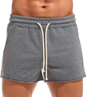 AMY COULEE Mens Workout Shorts 3 inch Cotton Gym Shorts Casual Terry Shorts with Pockets