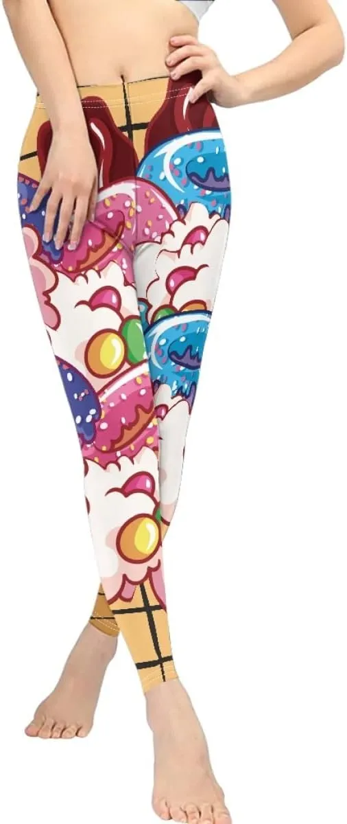 AmzPrint Womens Ladybird Leggings Tights High Waist Winter Female Yoga Pants Burgundy Women Daisy Floral Fitness Leggings