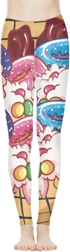 AmzPrint Womens Ladybird Leggings Tights High Waist Winter Female Yoga Pants Burgundy Women Daisy Floral Fitness Leggings