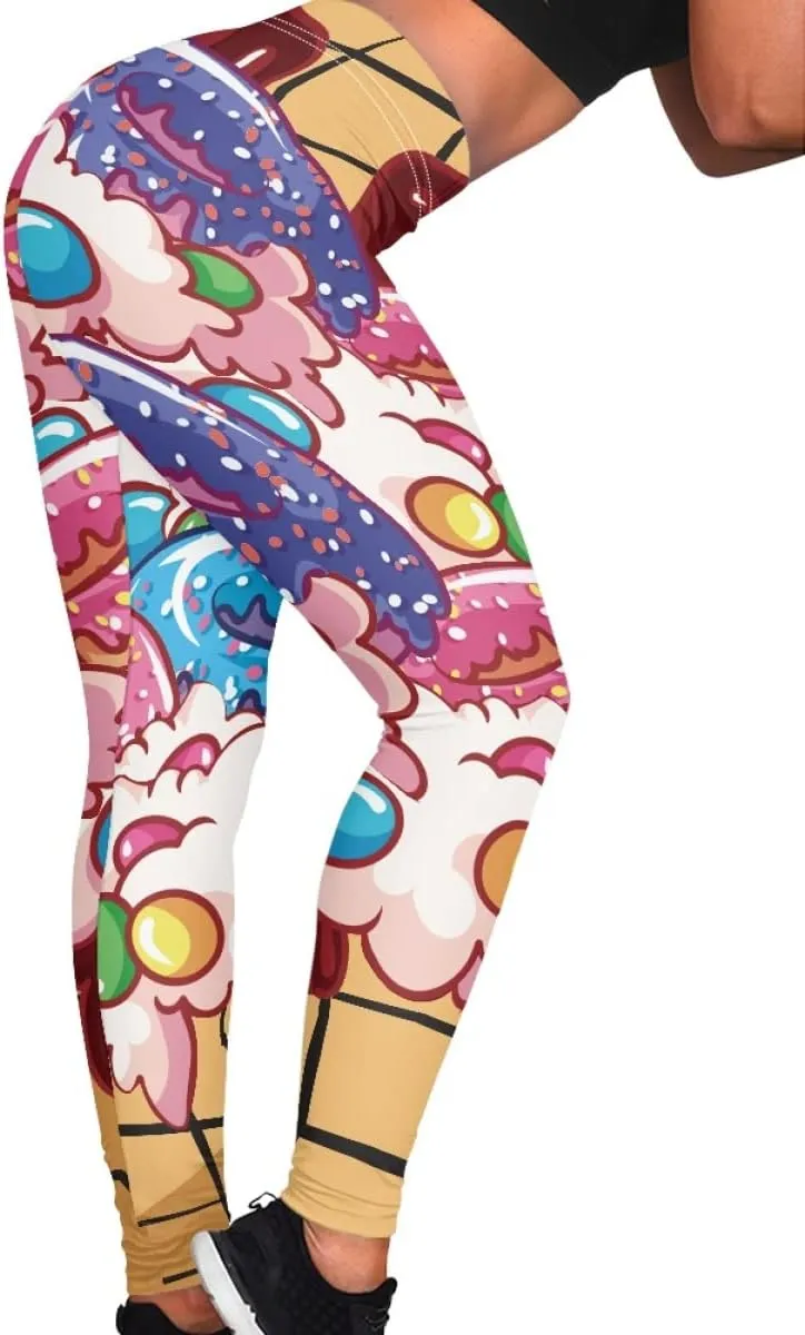 AmzPrint Womens Ladybird Leggings Tights High Waist Winter Female Yoga Pants Burgundy Women Daisy Floral Fitness Leggings