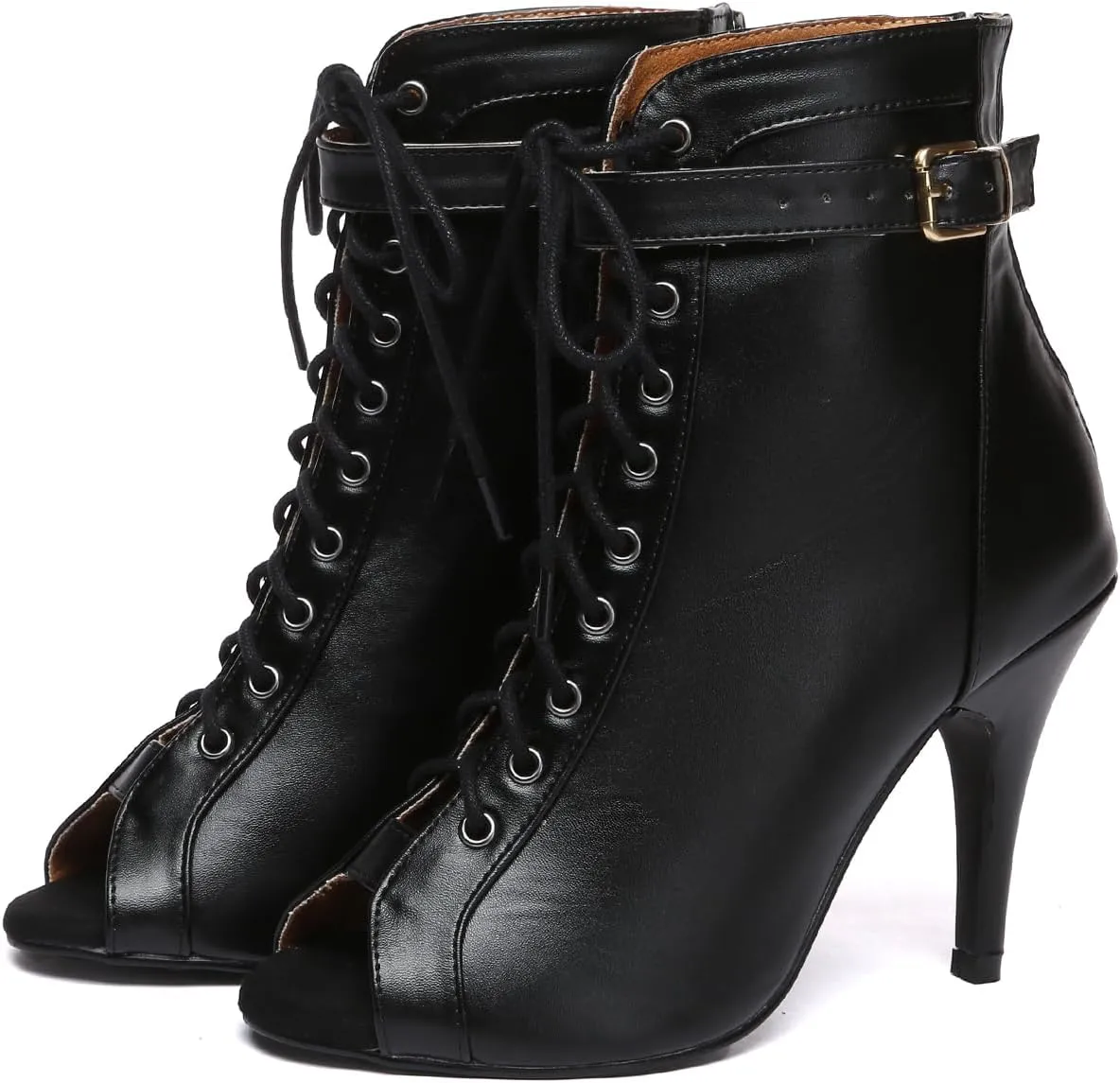 AOQUNFS Women Latin Dance Boots Ballroom Salsa Practice Performance Dance Heels
