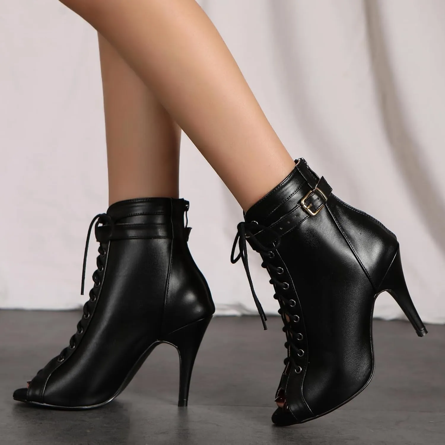 AOQUNFS Women Latin Dance Boots Ballroom Salsa Practice Performance Dance Heels