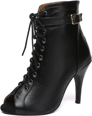 AOQUNFS Women Latin Dance Boots Ballroom Salsa Practice Performance Dance Heels