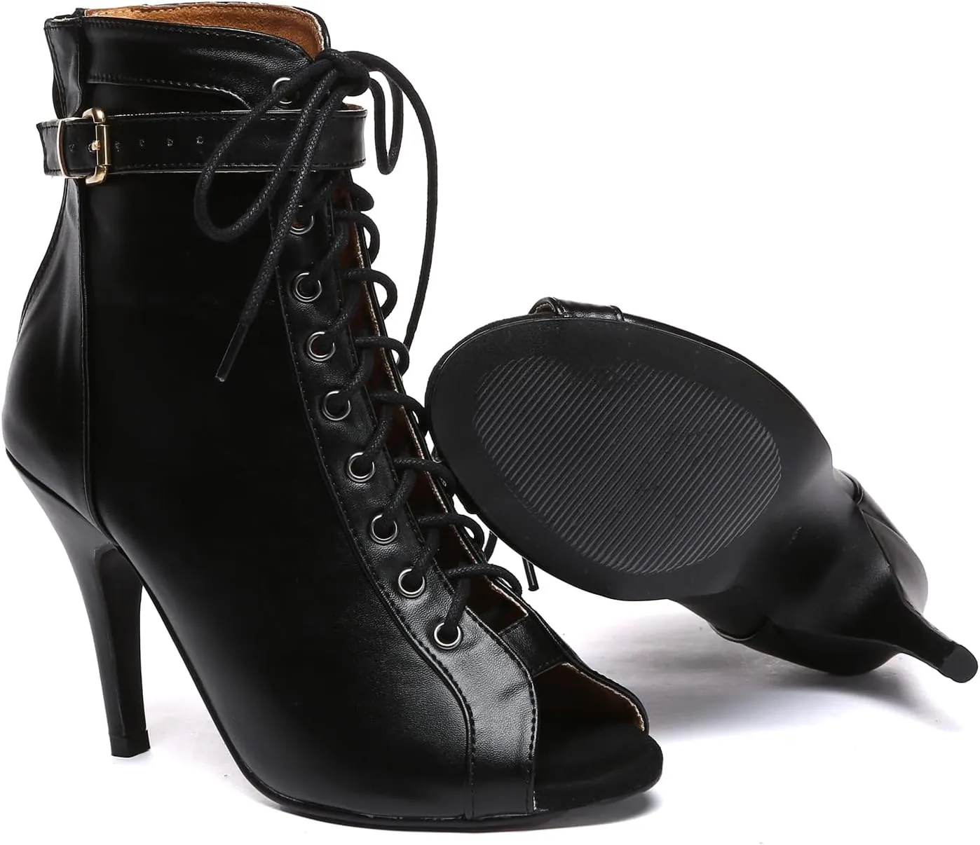 AOQUNFS Women Latin Dance Boots Ballroom Salsa Practice Performance Dance Heels