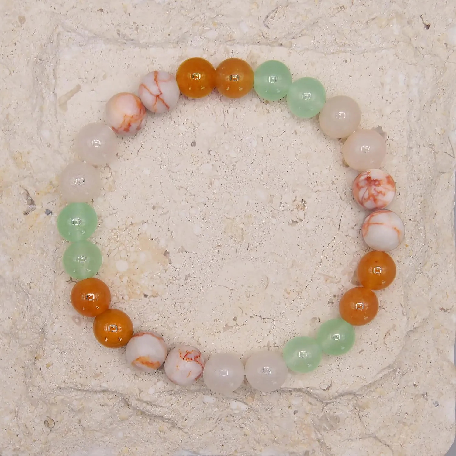 Beaded Necklace for Women,8MM Jasper Stone Necklace, Handmade Fashion Jewelry Gifts,Bead Choker Necklace