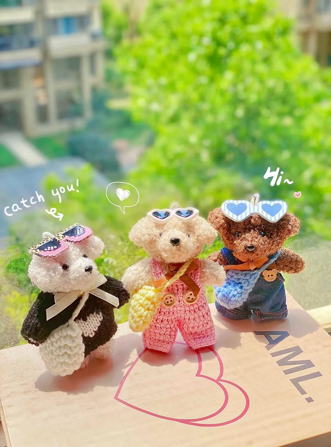 Bear Keychain Bag Charms Purse Charms Cute Keychains for Women Handbags, Backpacks, Wallet