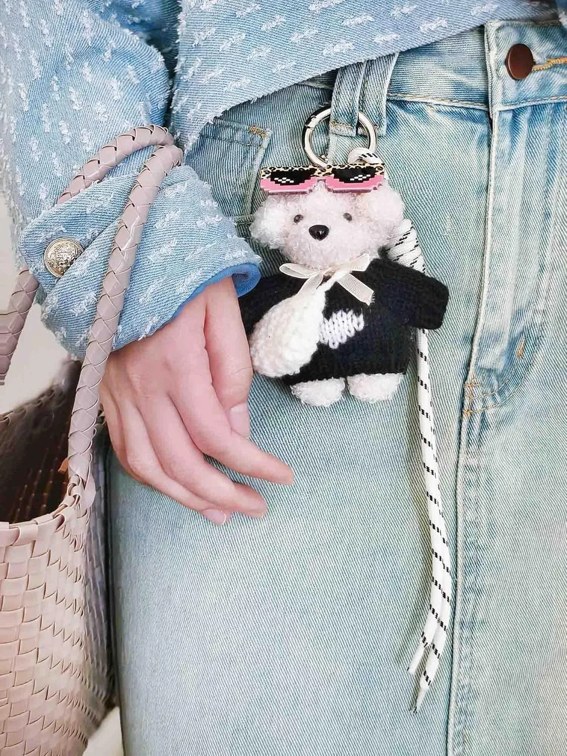 Bear Keychain Bag Charms Purse Charms Cute Keychains for Women Handbags, Backpacks, Wallet