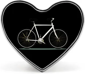 Bicyclebike Heart Lapel Pin Enamel Brooches Clothing Decor for Wedding Party Costume Accessory