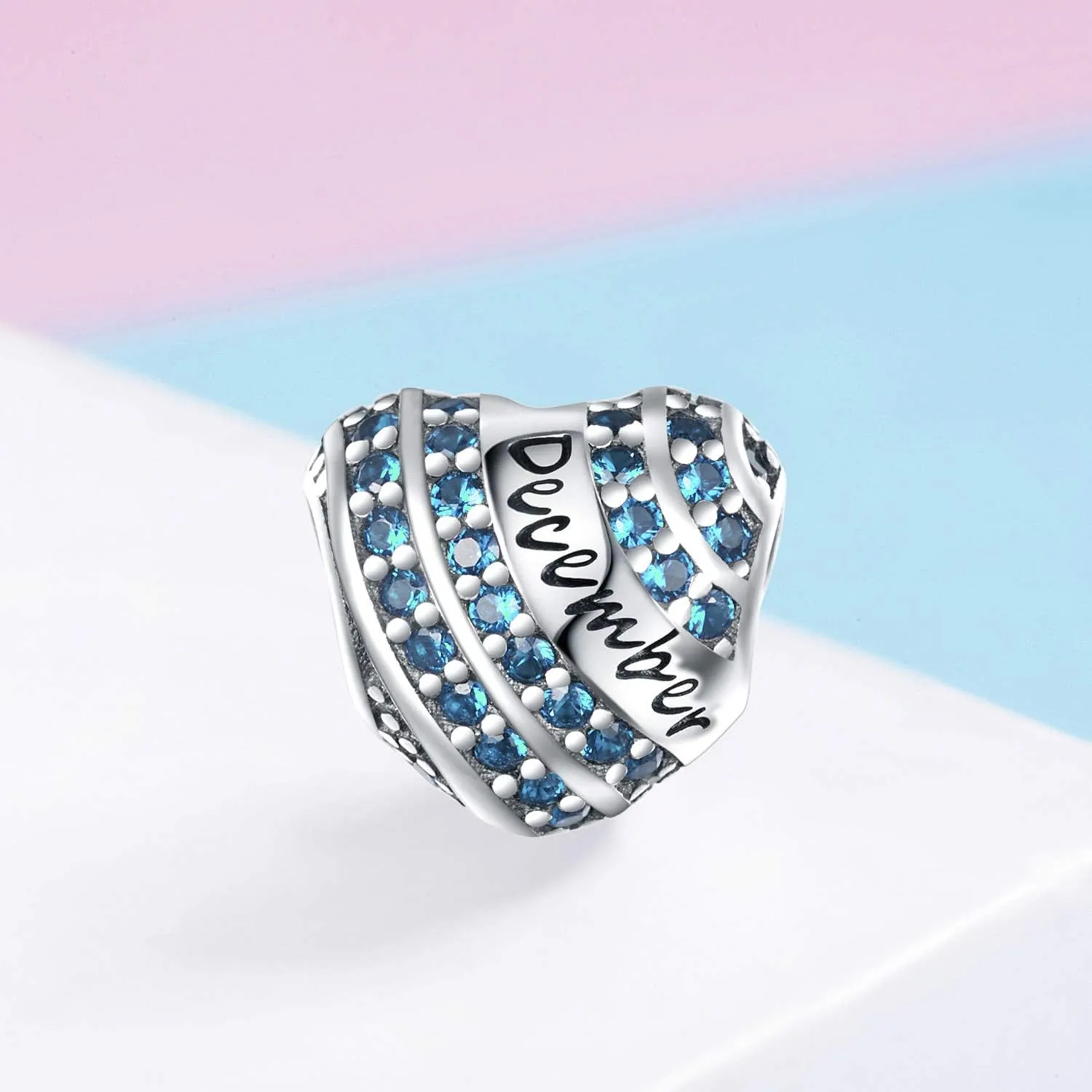 Birthstone Charm Fit for Pandora Charms Bracelet Sterling Silver Bead Birthday Charms 13