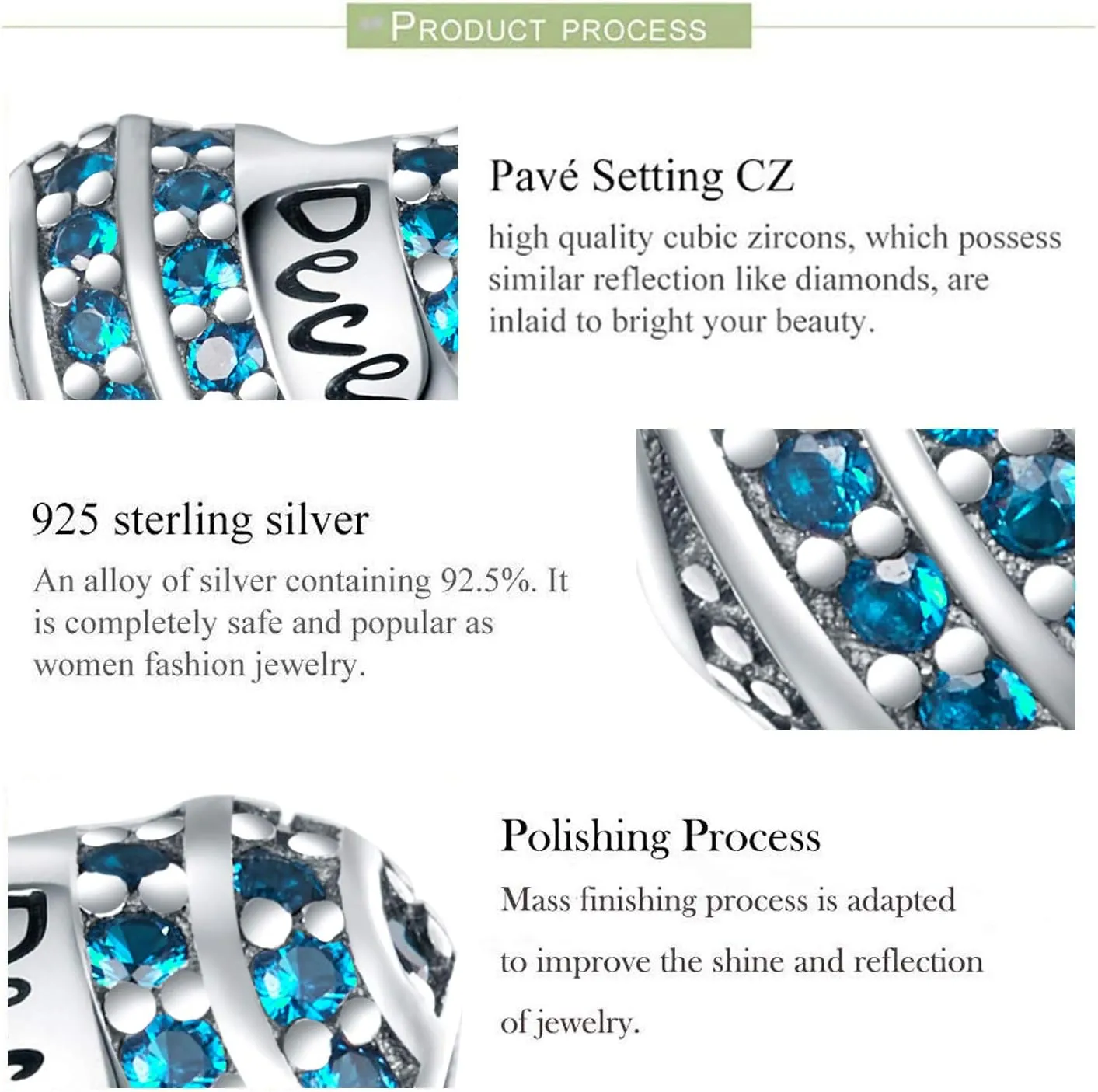 Birthstone Charm Fit for Pandora Charms Bracelet Sterling Silver Bead Birthday Charms 13