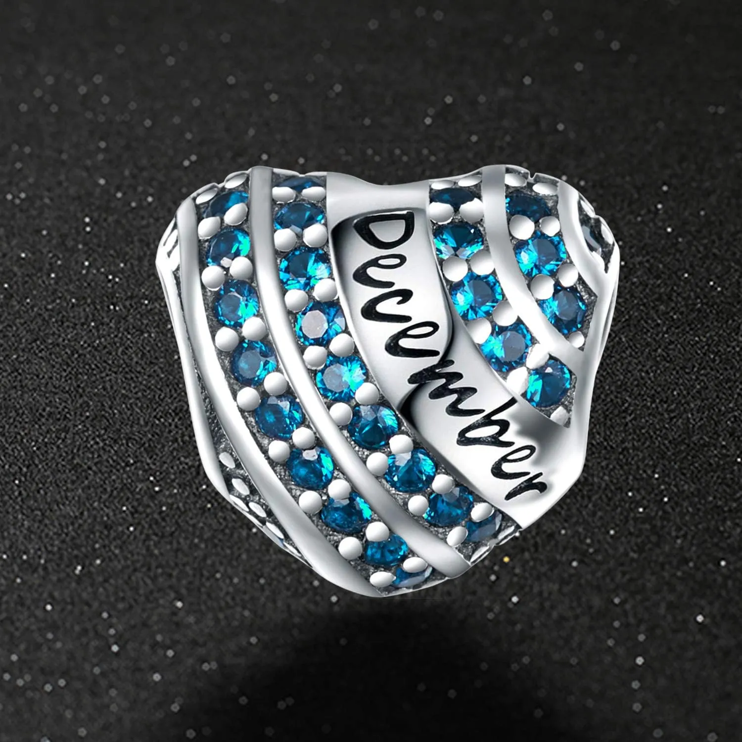 Birthstone Charm Fit for Pandora Charms Bracelet Sterling Silver Bead Birthday Charms 13