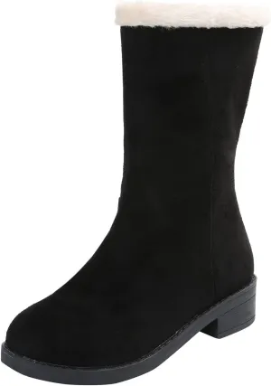 Black Winter Boots for Women Short Womens Winter Ankle Snow Boots Women Winter Booties Size 11 Womens Waterproof Hiking Boots Extra Wide Width Botas De Mujer Para La Nieve Que No Se Resbale