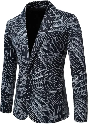 Blazers for Men Men's Luxury Casual Striped Suit Blouse Lapel Button Slim Fit Stylish Jacket Shirt Party formal