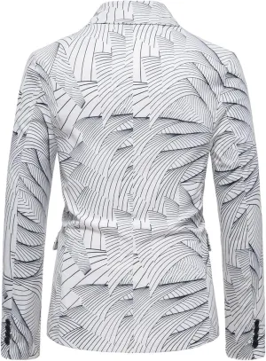 Blazers for Men Men's Luxury Casual Striped Suit Blouse Lapel Button Slim Fit Stylish Jacket Shirt Party formal