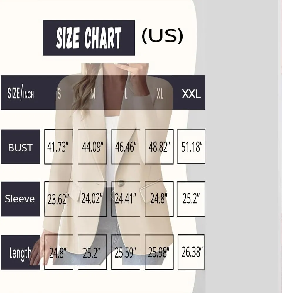 Blazers For Women Trendy Dressy Suit Jackets, Winter Bussiness Comfy Suit Clothes 2024,Button Open Front Suit Tops