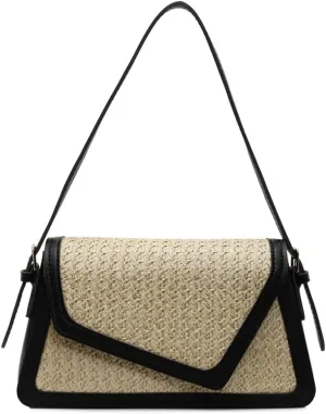 Bohemia Summer Straw Beach Bag for Women Macrame Shoulder Tote Bag Crossbody Purse Travel Beach Bag Top-handle Hobo Bags