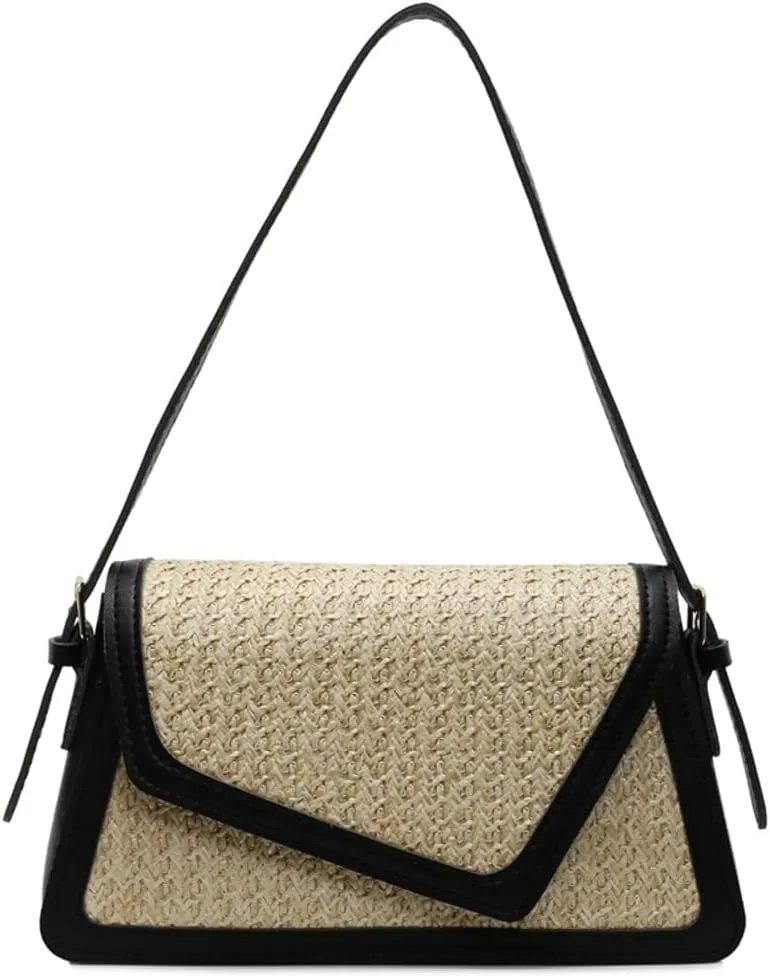 Bohemia Summer Straw Beach Bag for Women Macrame Shoulder Tote Bag Crossbody Purse Travel Beach Bag Top-handle Hobo Bags