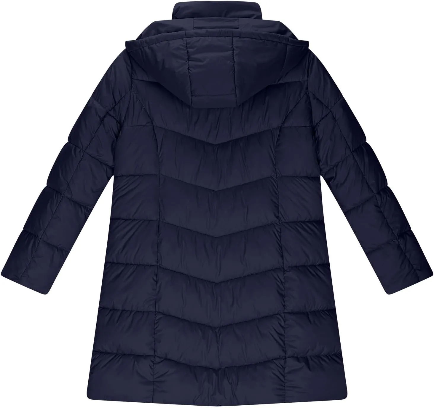 Borniu Women Winter Down Puffer Coat Warm Hooded Down Jacket Quilted Thicken Puffer Jacket Outerwear with Pockets