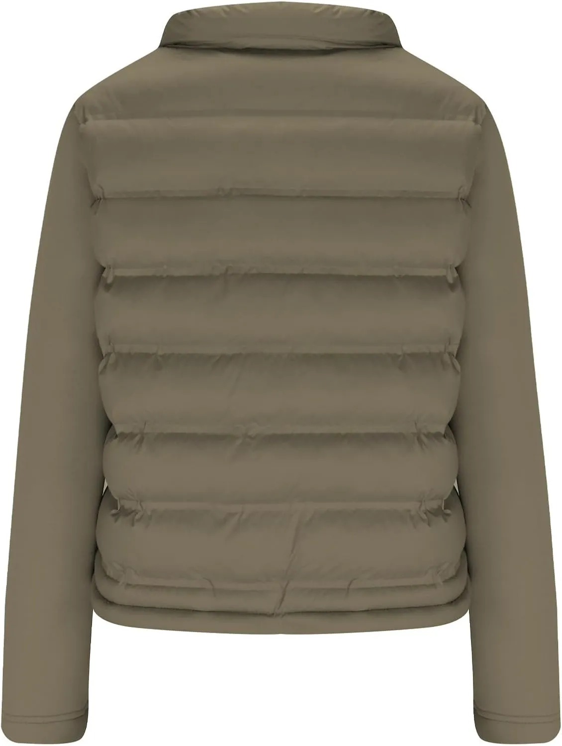Borniu Womens Winter Cropped Puffer Jacket Coat Splice Short Warm Quilted Jacket Lightweight Down Coats with Pockets