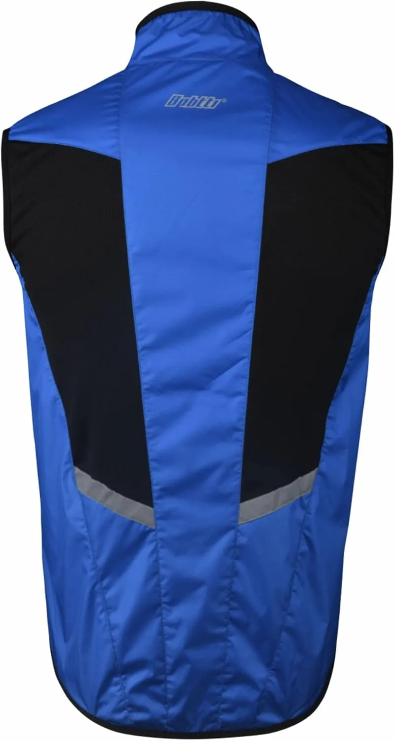 bpbtti Men's Cycling Running Vest Sleeveless Windbreakers With Two side Pockets(2.0) - Windproof, Breathable and Reflective