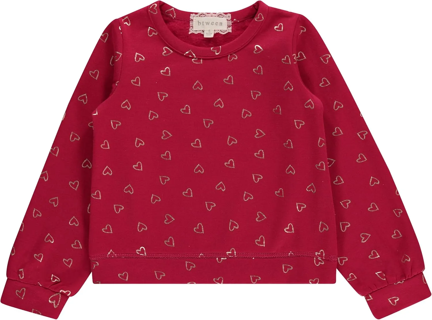 BTween Girls 3-Piece Crew Neck Fleece Sweatshirt Set Long Sleeve Cotton Blend Pullover, Soft and Comfortable, Sizes 4-12