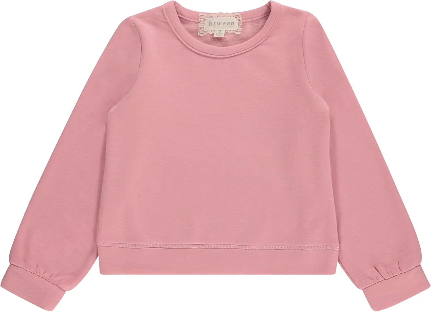 BTween Girls 3-Piece Crew Neck Fleece Sweatshirt Set Long Sleeve Cotton Blend Pullover, Soft and Comfortable, Sizes 4-12