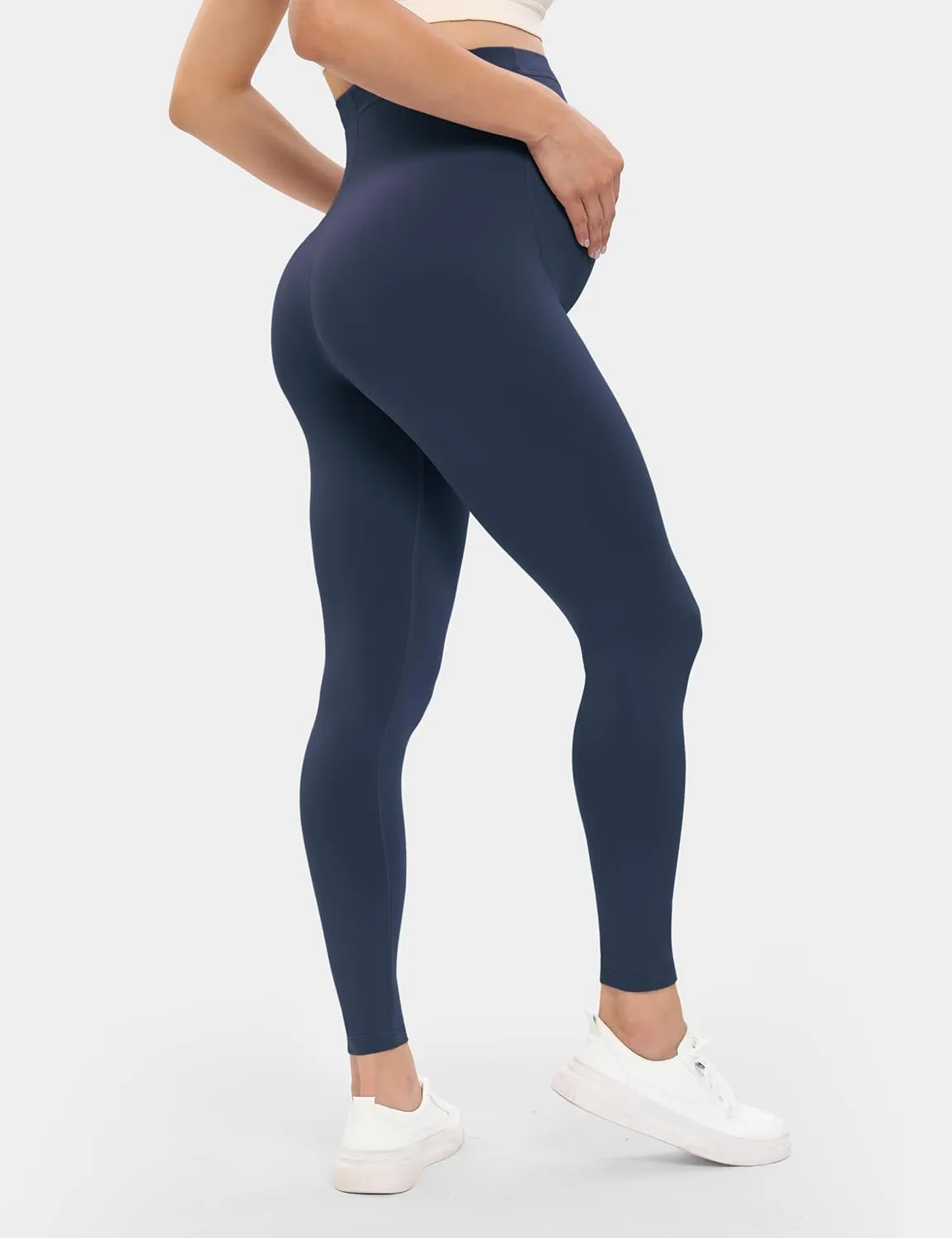 Buttergene 4 Pack Women's Creamlush Maternity Leggings Maternity Yoga Pants Pregnancy Leggings Maternity Clothes