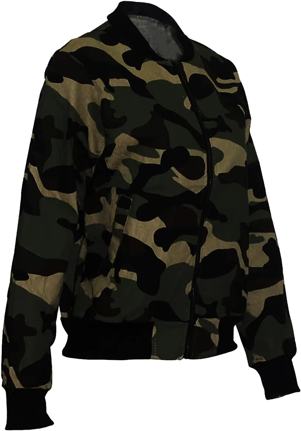 Camo Jackets for Women Full Zip Lightweight Long Sleeve Plus Size Bomber Jackets Trendy 2024 Casual Tops with Pockets