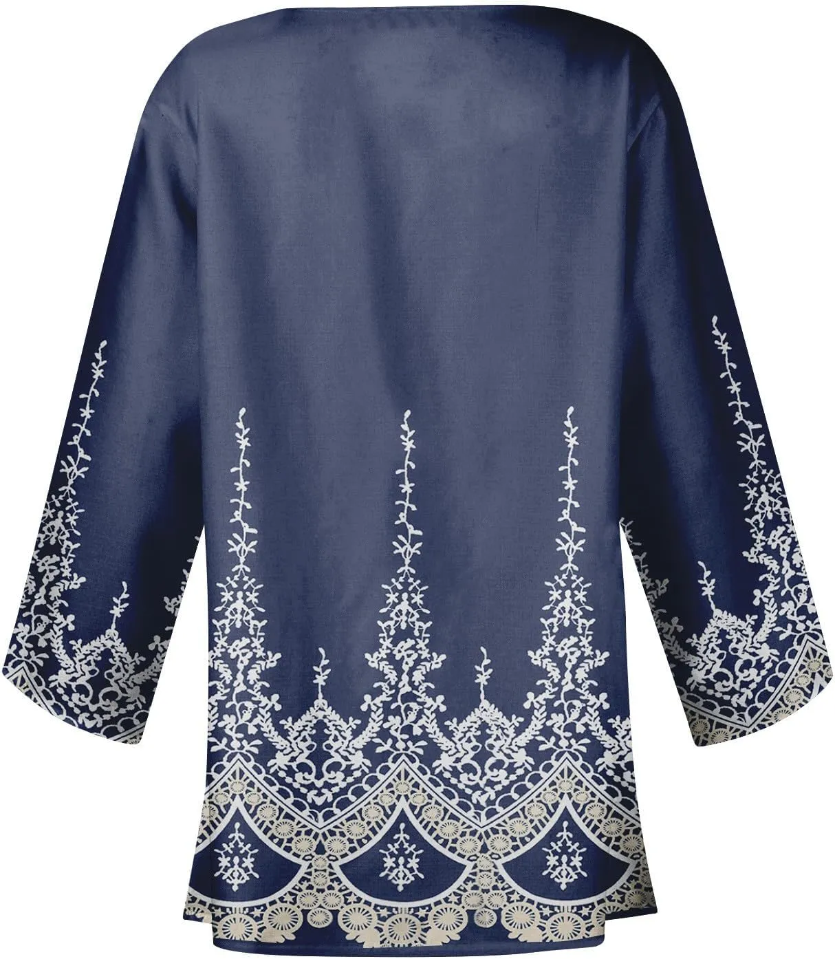 Cardigans for Women 2025 Retro Print 3/4 Sleeve Cardigans Lightweight Blouse Tops Coat Casual Duster Jackets