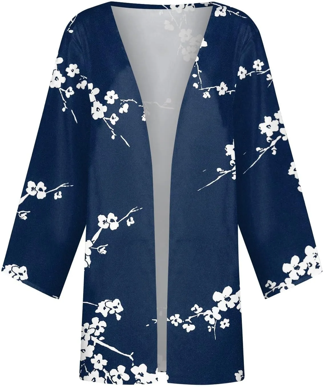 Cardigans for Women 2025 Retro Print 3/4 Sleeve Cardigans Lightweight Blouse Tops Coat Casual Duster Jackets
