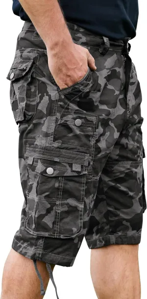 Cargo Shorts for Men Multi Pockets Mens Shorts Below Knee Casual Hiking Summer Shorts