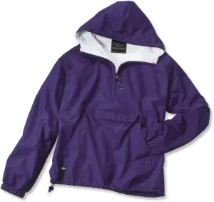 Charles River Apparel Women's Classic Solid Windbreaker Pullover XL (16) Purple