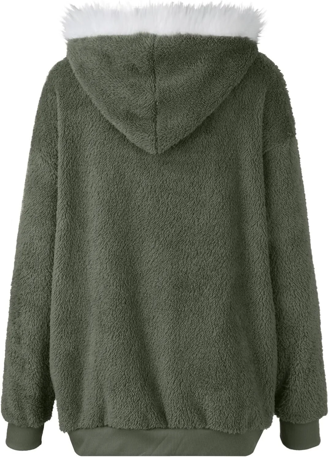 ChicCrate 2025 Womens Fuzzy Fleece Zip Up Jacket Sherpa Hoodies Winter Coats Trendy Warm Clothes Casual Pullover