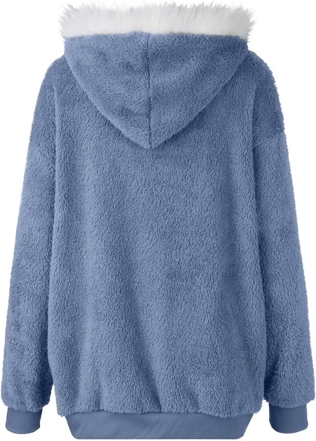ChicCrate 2025 Womens Fuzzy Fleece Zip Up Jacket Sherpa Hoodies Winter Coats Trendy Warm Clothes Casual Pullover