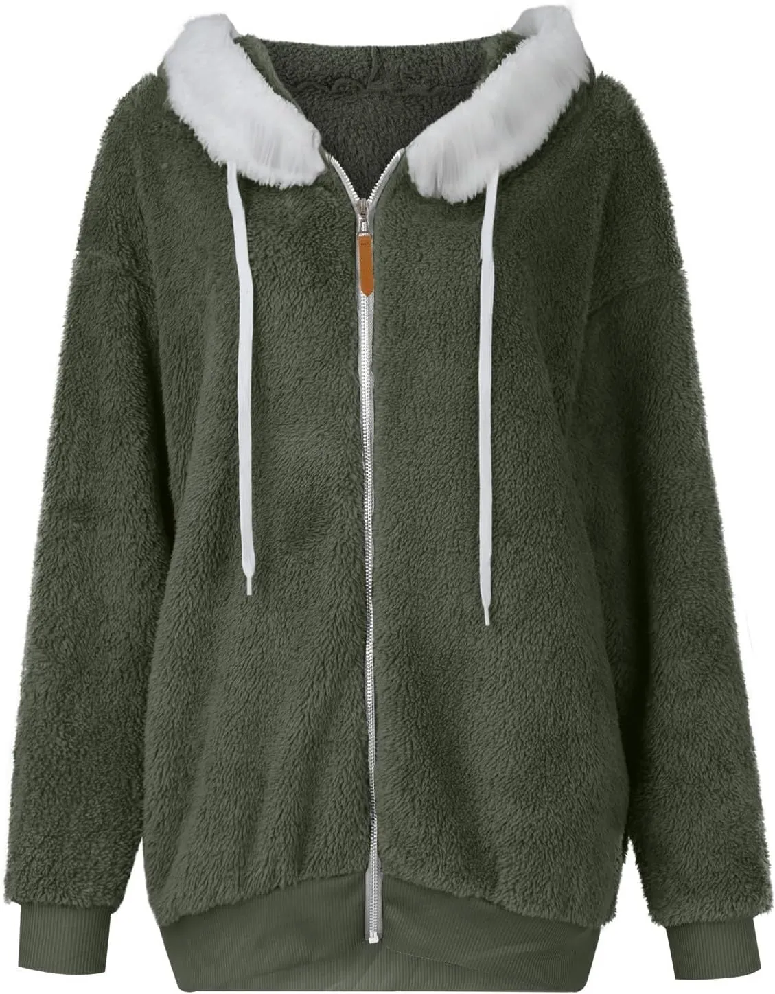 ChicCrate 2025 Womens Fuzzy Fleece Zip Up Jacket Sherpa Hoodies Winter Coats Trendy Warm Clothes Casual Pullover