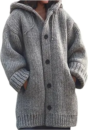 ChicCrate Women's Knit Open Front Cardigan Sweaters 2025 Fall Winter Clothes Long Sleeve Solid Color Jackets Trendy Outwear