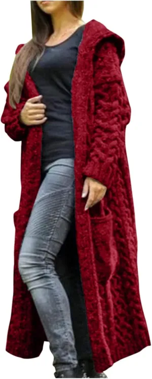 ChicCrate Women's Knit Open Front Cardigan Sweaters 2025 Fall Winter Clothes Long Sleeve Solid Color Jackets Trendy Outwear