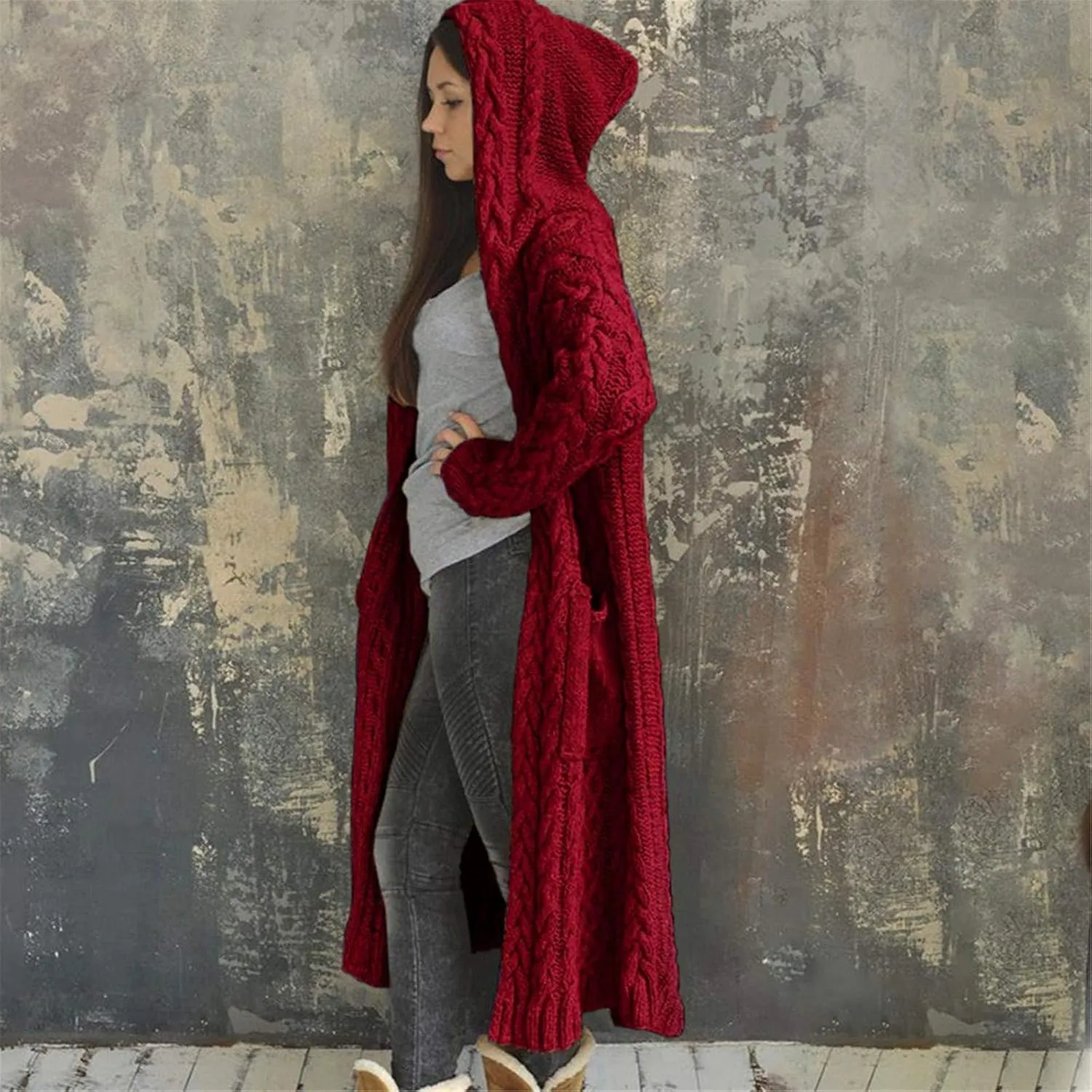 ChicCrate Women's Knit Open Front Cardigan Sweaters 2025 Fall Winter Clothes Long Sleeve Solid Color Jackets Trendy Outwear