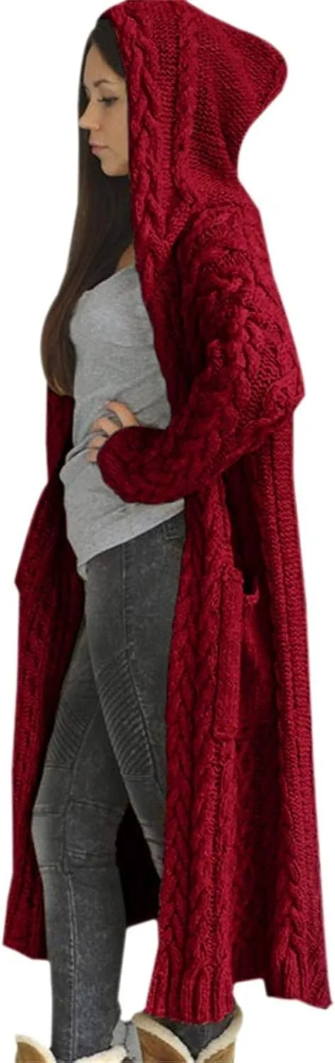 ChicCrate Women's Knit Open Front Cardigan Sweaters 2025 Fall Winter Clothes Long Sleeve Solid Color Jackets Trendy Outwear