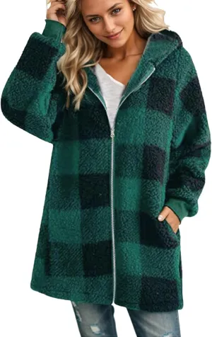 ChicCrate Womens Plaid Shacket Jacket 2025 Fall Winter Clothes Fashion Outfits Long Sleeve Coats