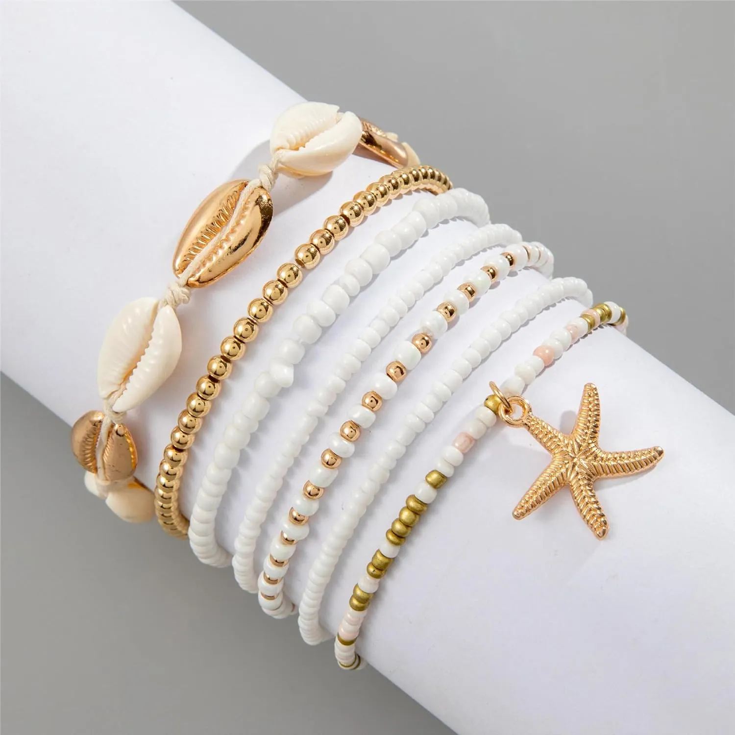 choice of all Shell Bracelets for Women Boho Layered Beaded Bracelets Seashell Bracelets Starfish Bracelets Summer Beach Bracelets Jewelry Accessories