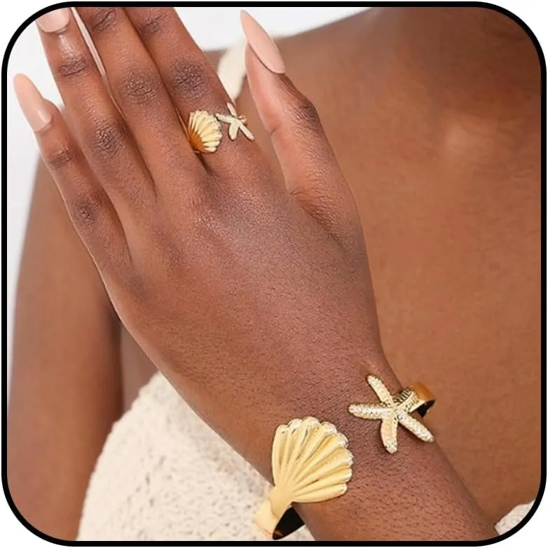 choice of all Shell Bracelets for Women Boho Layered Beaded Bracelets Seashell Bracelets Starfish Bracelets Summer Beach Bracelets Jewelry Accessories