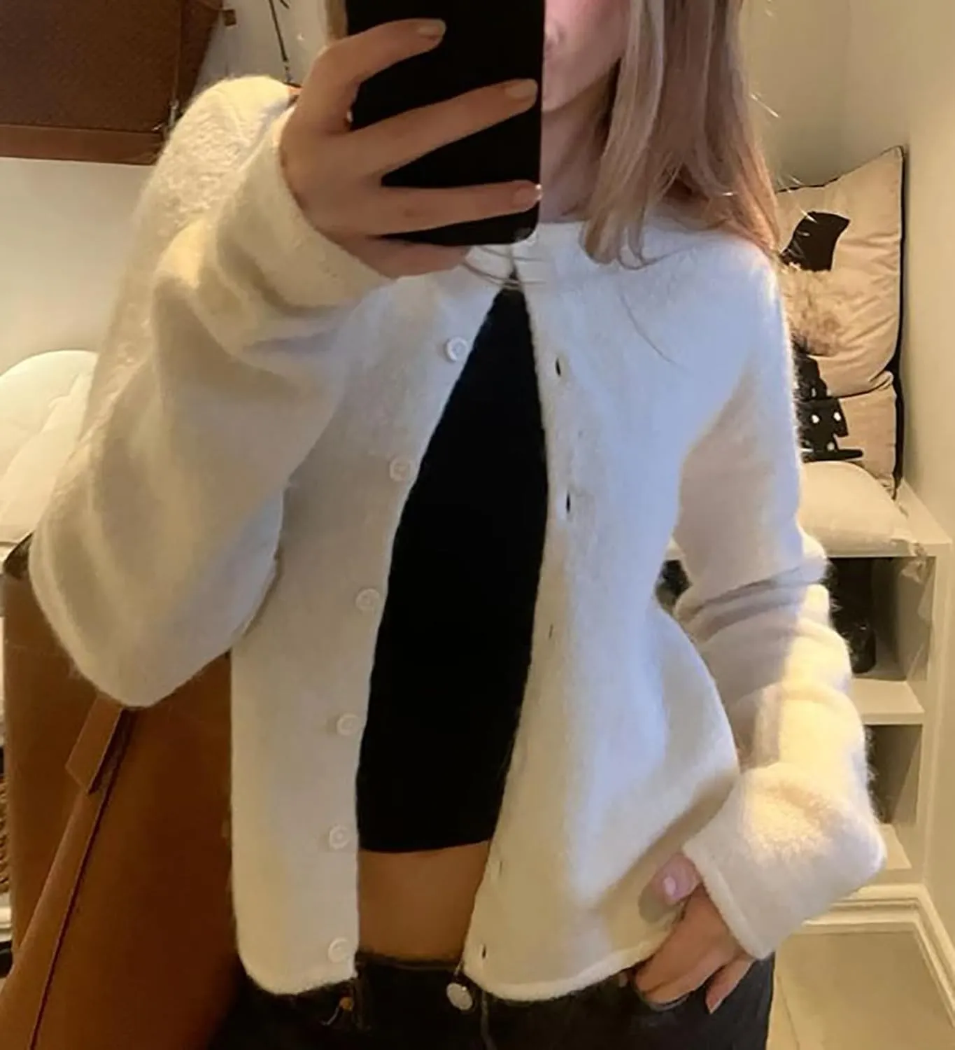 Cioatin Women Y2K Open Front Button Down Crop Sweater Cardigan Long Sleeve Lightweight Knit Pullover Fall Outfits Tops