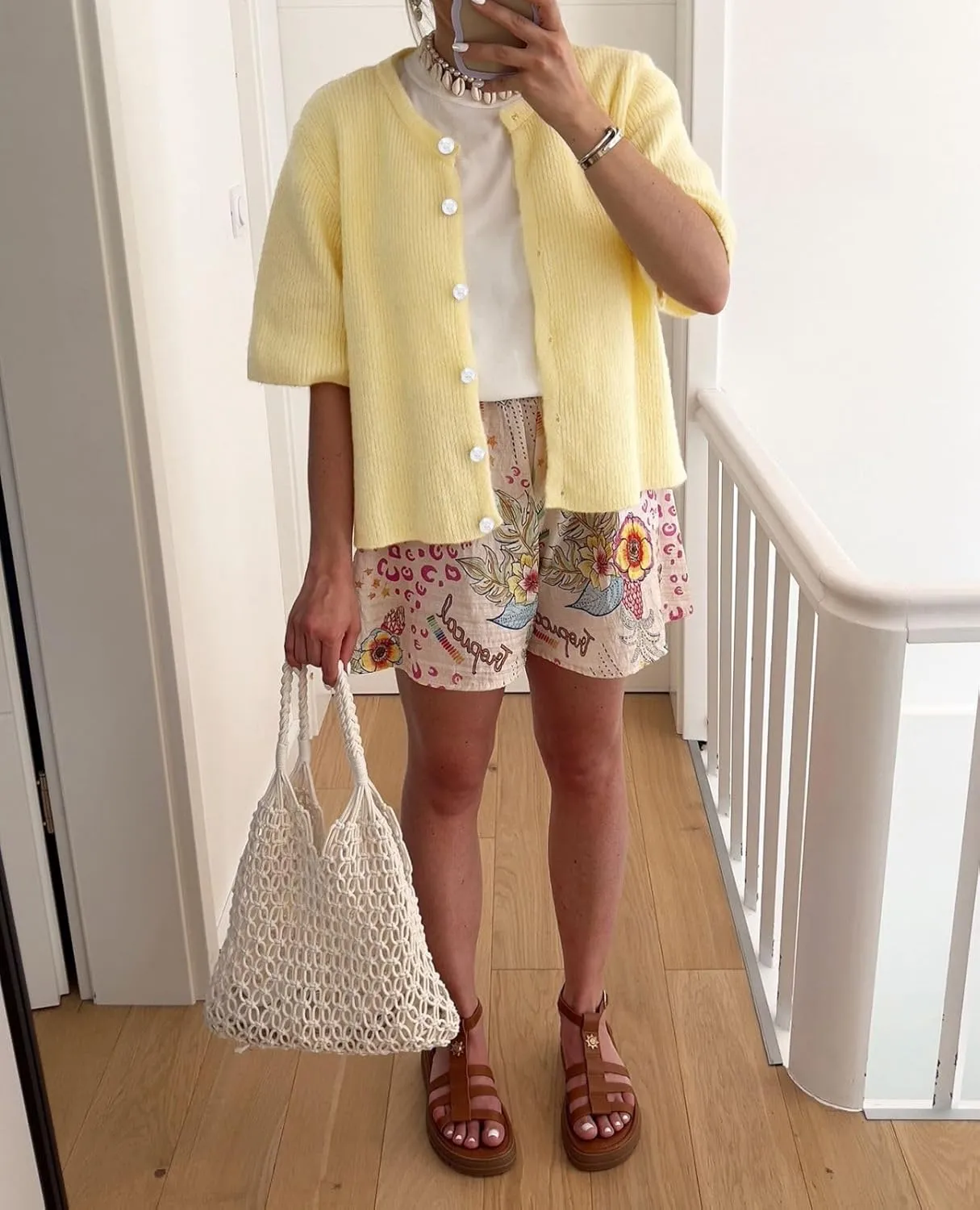 Cioatin Women Yellow Short Sleeve Button Down Crop Cardigan Sweater Y2K Oversized Aesthetic Knit Shirt Tops Preppy Girls